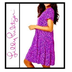 Lilly Pulitzer LARGE Jodee Dress PURPLE BERRY MY FAVORITE SPOT